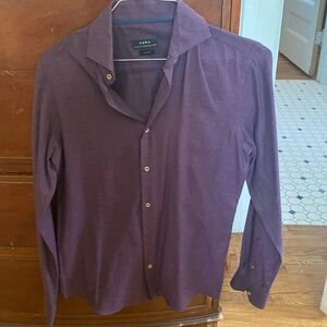 Worn 1x Zara Sz Small Slimfit purple shirt